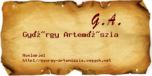 György Artemíszia névjegykártya